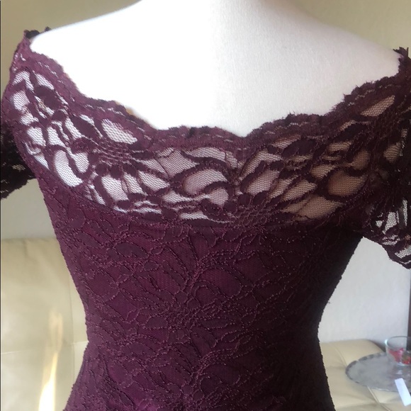 Size 8 Purple Lace Boston Proper Dress - Picture 3 of 4
